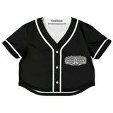 Coatlique Cropped Baseball Jersey Black and White