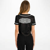 Coatlique Cropped Baseball Jersey Black and White