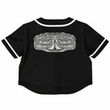 Coatlique Cropped Baseball Jersey Black and White