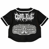Coatlique Cropped Baseball Jersey Black and White