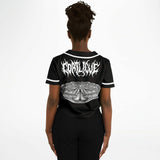 Coatlique Cropped Baseball Jersey Black and White