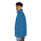 Papel Picado Tlaloc Men's Puffer Jacket