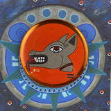 Dog day sign, # 10 Itzcuintli Aztec Glyph: Print / Sticker / Magnet / Button / Pocket Mirror