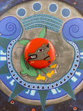 Dog day sign, # 10 Itzcuintli Aztec Glyph: Print / Sticker / Magnet / Button / Pocket Mirror