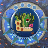 Malinalli day sign, #12 Herb Glyph: Print / Sticker / Magnet / Button / Pocket Mirror