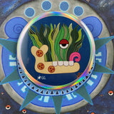 Malinalli day sign, #12 Herb Glyph: Print / Sticker / Magnet / Button / Pocket Mirror