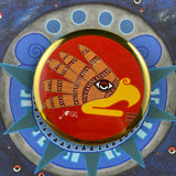 Cuauhtli day sign, #15 Eagle Aztec Glyph: Print / Sticker / Magnet / Button / Pocket Mirror