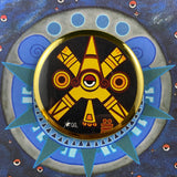 Ollin day sign, #17 Movement Aztec Glyph: Print / Sticker / Magnet / Button / Pocket Mirror