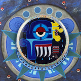 Quiahuitl day sign, #19 Rain Aztec Glyph: Print / Sticker / Magnet / Button / Pocket Mirror