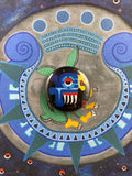 Quiahuitl day sign, #19 Rain Aztec Glyph: Print / Sticker / Magnet / Button / Pocket Mirror