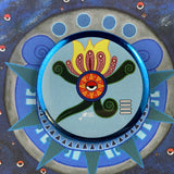Xochil day sign, #20 Flower Aztec Glyph: Print / Sticker / Magnet / Button / Pocket Mirror