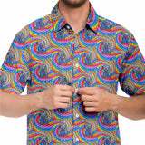 Rainbow Requiem Short Sleeve Button Down Shirt - AOP copy