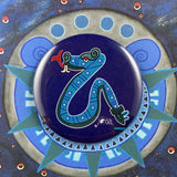 Coatl day sign, #5 Aztec Glyph Snake : Print / Sticker / Magnet / Button / Pocket Mirror