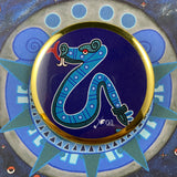 Coatl day sign, #5 Aztec Glyph Snake : Print / Sticker / Magnet / Button / Pocket Mirror
