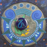 Coatl day sign, #5 Aztec Glyph Snake : Print / Sticker / Magnet / Button / Pocket Mirror