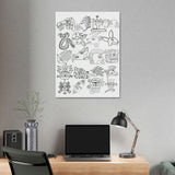 Color the Tonalli 20 Day Sign Guide, Paint your own canvas