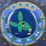 Tochtli day sign, #8 Rabbit Aztec Glyph: Print / Sticker / Magnet / Button / Pocket Mirror