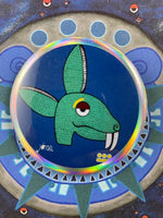 Tochtli day sign, #8 Rabbit Aztec Glyph: Print / Sticker / Magnet / Button / Pocket Mirror