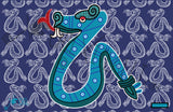 Coatl day sign, #5 Aztec Glyph Snake : Print / Sticker / Magnet / Button / Pocket Mirror