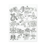 Color the Tonalli 20 Day Sign Guide, Paint your own canvas