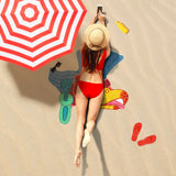Vulture Freeform Beach Towel