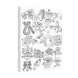 Color the Tonalli 20 Day Sign Guide, Paint your own canvas