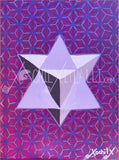Purple Merkaba - 12 x 18 Original Canvas