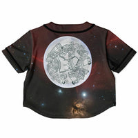 Coyolxauhqui Cropped Baseball Jersey -Space