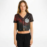 Coyolxauhqui Cropped Baseball Jersey -Space