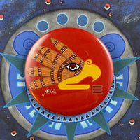 Cuauhtli day sign, #15 Eagle Aztec Glyph: Print / Sticker / Magnet / Button / Pocket Mirror