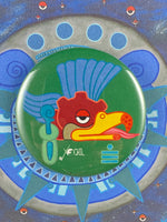 Cozcacauauhtli day sign, #16  Condor Aztec Glyph: Print / Sticker / Magnet / Button / Pocket Mirror