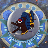 Ehecatl day sign, #2 Wind Aztec Glyph: Print / Sticker / Magnet / Button / Pocket Mirror