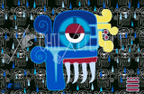 Quiahuitl day sign, #19 Rain Aztec Glyph: Print / Sticker / Magnet / Button / Pocket Mirror