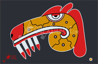 Cipactli day sign Zipactli #1 Alligator Aztec Glyph:Prints/Sticker/Magnet/Button/Mirror - 11 x 17 Print - Print