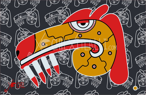 Cipactli day sign Zipactli #1 Alligator Aztec Glyph:Prints/Sticker/Magnet/Button/Mirror - 11 x 17 Super Lmtd Edition! Signed & Numbered - 
