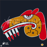 Cipactli day sign Zipactli #1 Alligator Aztec Glyph:Prints/Sticker/Magnet/Button/Mirror - 3 x 3 Sticker - Print
