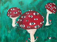 Eyemanita muscaria - 12 x 8 Canvas Print - Print