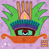Acatl day sign, #13 Reed Aztec Glyph:  Sticker